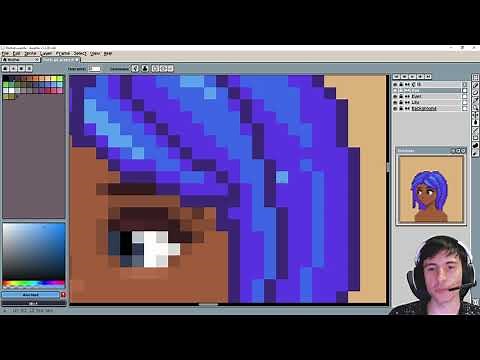 Pixel Art 101: Haunted Chocolatier Portrait Tutorial Part 3: Hair