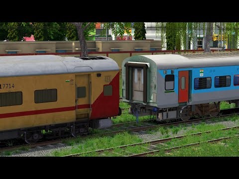 🪙Wap-7 Electric Engine Coupling Icf Utkrisht 3AC To LHB Blue Chair Car Coaches | indian railways