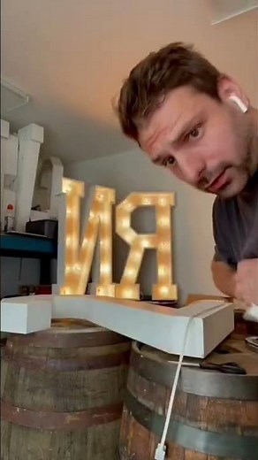 How To DIY Your Own Letter Lights - Marquee Number #Shorts