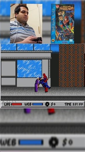 gameplay playing Spiderman sega genesis nostalgic video game