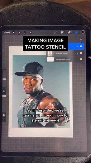 Making Procreate tattoo stencils #howtotattoo #tattooapprentice #tattooartist #procreatetattoo #tattootutorial #tattoostencil