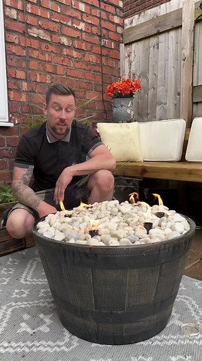 Build a fire pit yourself for less than £50 we managed to build this cute little fire pit for our garden for a total of £47 and I reckon you could even do it cheaper. I hope this little Garden fire pit inspires you to build your own. #firepit #garden #landscaping #gardentok #gardenideas #landscapinguk