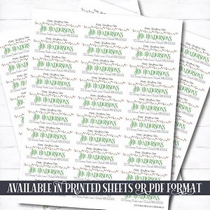 Christmas Tree Lights Return Address Label, Merry Christmas Holiday Lights Address Sticker, Christmas Lights Mailing Label, Xmas Sticker - Etsy