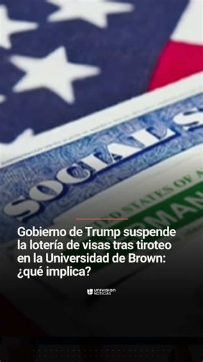 ➡️ Gobierno de EEUU suspende la lotería de visas tras tiroteo en la Universidad de Brown. El presidente Donald Trump suspendió este programa que otorga hasta 50,000 visas al año por sorteo a personas de países poco representados en EEUU. En entrevista con @Borja Voces, el abogado constitucionalista Ángel Leal explica cómo va a cambiar la expedición de estas visas y las posibles revisiones a las visas ya aprobadas. 📺 No te pierdas el Noticiero #EdicionDigital de lunes a viernes a las 12pm/11C po