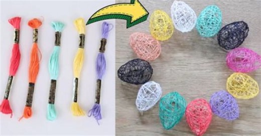 Adorable DIY Yarn Easter Eggs Tutorial