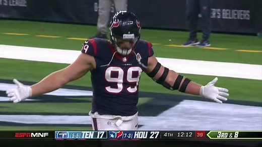 390K views · 2.6K reactions | 16 sacks. 18 tackles for loss. 7 forced fumbles. JJ Watt came back with a VENGEANCE in 2018.  | NFL | Facebook