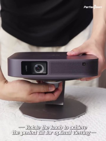 Portable Desktop Projector Stand - Adjustable Angle Projector Mount with 1/4" Screw, Universal Fit for Mini, Pico, Home Theater, Office, Outdoor Projectors - Lightweight & Compact Design- Dark Dray