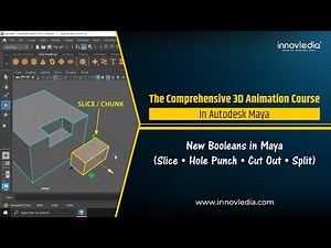 Maya Course • Using New Booleans in Maya (Slice • Hole Punch • Cut Out • Split Edges) Tutorial