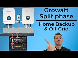 Growatt Split Phase \\ Off Grid \\ Backfeed Home Battery Backup