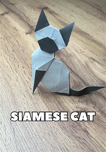 Siamese Cat Origami Tutorial #siamesecat #cat #origami #origamitutorial #paperfolding