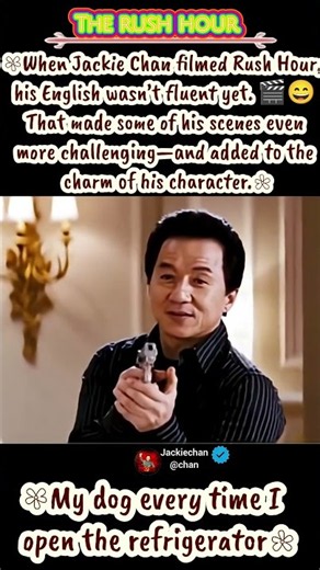 Jackie Chan’s English Struggle During Rush Hour 🎬😂#JackieChan #RushHour #MovieFacts