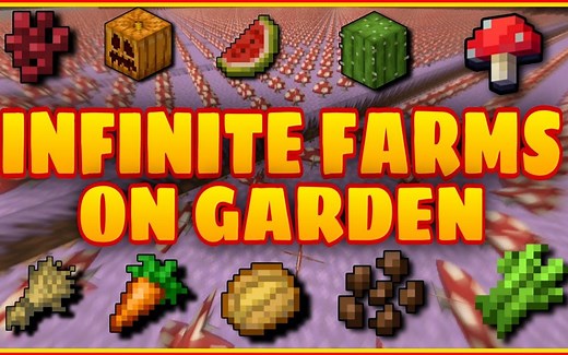 how to BUILD ALL INFINITE FARMS on GARDEN in HYPIXEL SKYBLOCK