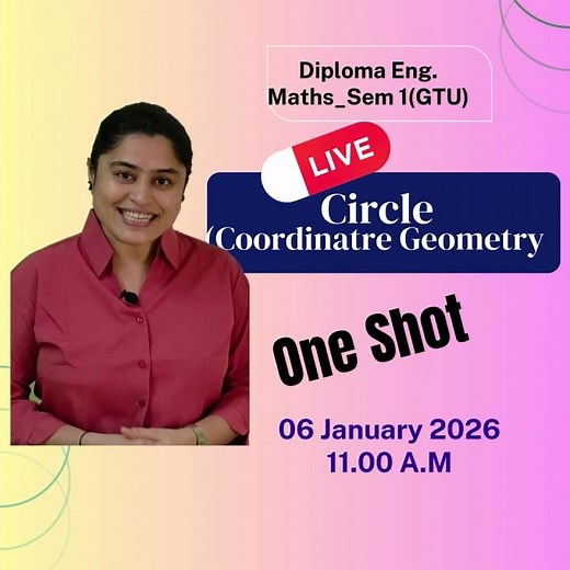 #oneshot#circle#coordinategeometry#diplomamats#1stsemester#gtuexam#importantquestions#education