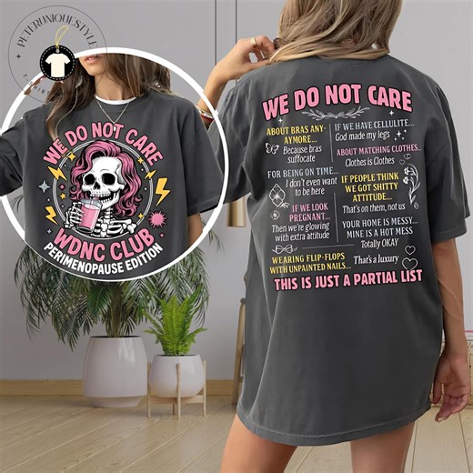 We Do Not Care Club T-shirt, WDNC Sweatshirt, WDNCC X Hoodie, 100% Cotton Top Comfort Womenswear,m Graphic Tee - Etsy