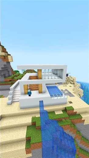 Modern Mountain House Build in Minecraft 🏔️ | Aesthetic Design #shorts