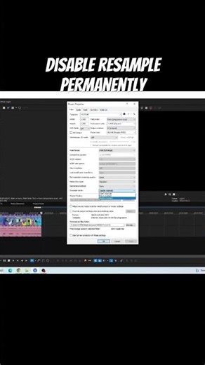 Disable Resample Permanently #sonyvegas