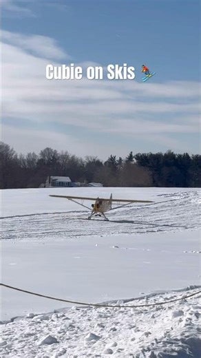 Piper Cub Plane with Skis! ⛷️