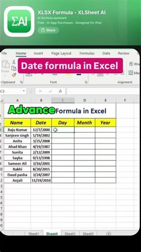 Stop calling this advanced Excel.It’s just clean thinking.If you have a date, don’t overthink it:•