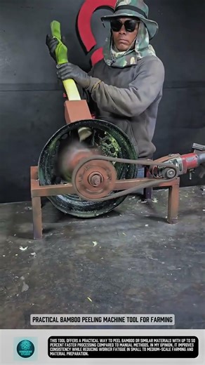 Practical Bamboo Peeling Machine tool for farming #tools