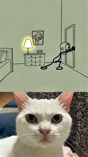 Scared Cartoon Door Scene 😂