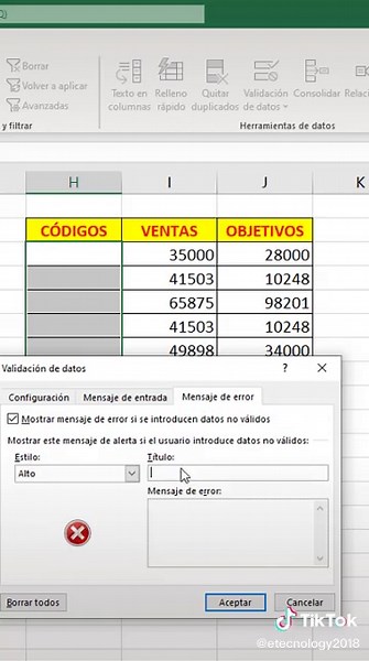 Aprende a crear códigos únicos en Excel. #Excel #exceltips #etecnology...