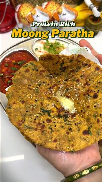 High Protein Rich Moong Paratha - Best Paratha for Dieting and Weightloss #paratha #moong #masala
