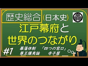 【歴史総合(日本史)】#1 江戸幕府と世界のつながり