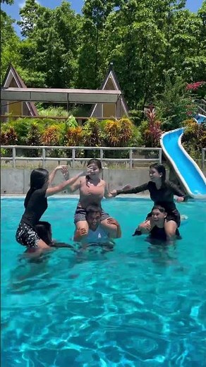 Chicken fight in the pool