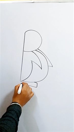 penguin drawing #trending #drawing #art #shortsfeed #shorts#diy #draw #youtubeshorts #easy