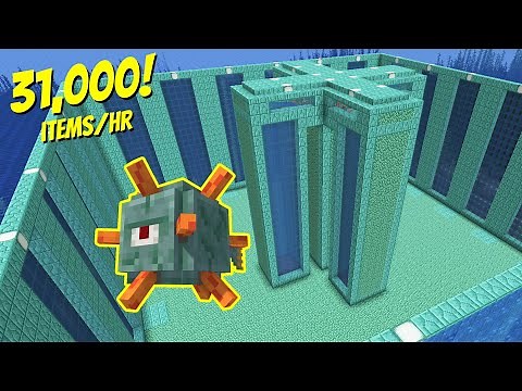 How to Build a Guardian Farm in Minecraft Java 1.13+ - 31,000 items/hr!
