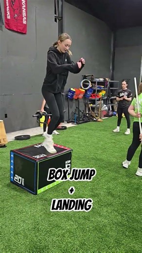 Box Jump + Landing (low impact, Deceleration mechanics)