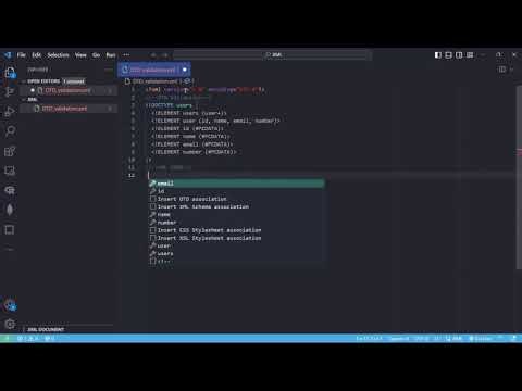 XML and DTD validation | visual studio