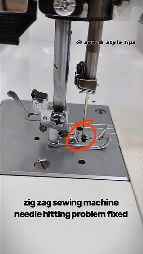 zig zag sewing machine needle hitting problem fixed 🪛 #sewingmachine #sewingmachinerepair