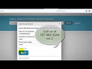 How to Set Up the EZ Login on your Online Library Account