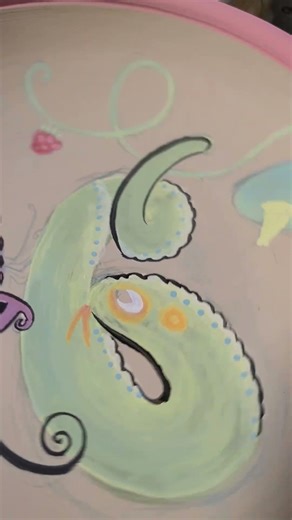 outlining a butterfly and caterpillar plate