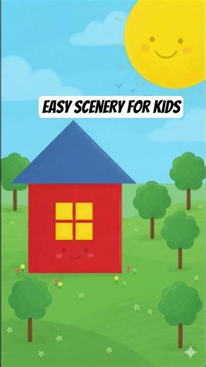 Learn Easy drawing Scenery #drawing #scenery #nursery #school