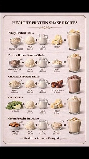 Healthy Protein Shake Recipes for Weight Loss & Muscle Building 💪🥤