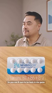2.4K views · 303 reactions | Smash that game with Vitamin B1 + B6+ B12 (Neurobion)! It helps repair nerve damage from the source, so you can so you can return every shot, without the same symptoms. ASC Ref. No. P0175P080425N | Neurobion | Facebook