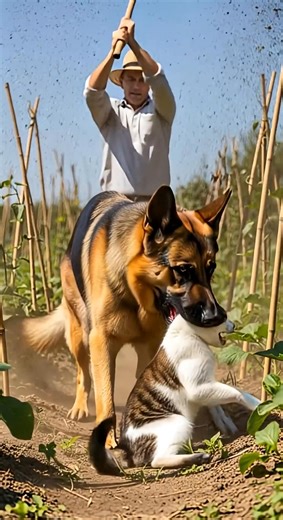 Quick Action! Man Smash Hard to Save Cat from Furious Shepherd! | Fun Fon
