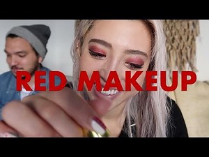EASY RED MAKEUP TUTORIAL