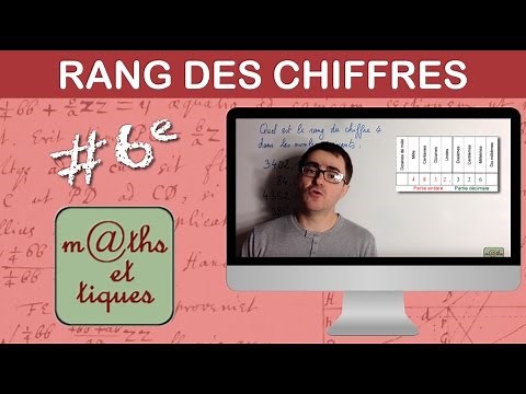 Recognizing the rank of numbers - Sixth grade