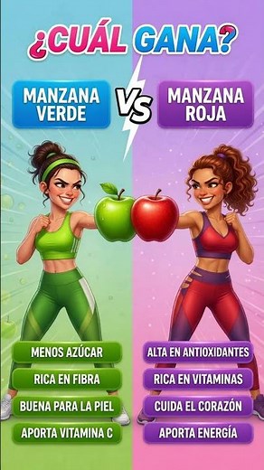 Manzana verde vs roja 🍏🍎 ¿cuál es mejor para tu salud