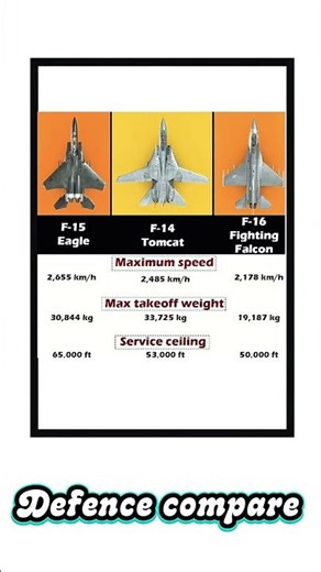F-15 Eagle vs F-14 Tomcat vs F-16 Fighting Falcon | Fighter Jet Comparison