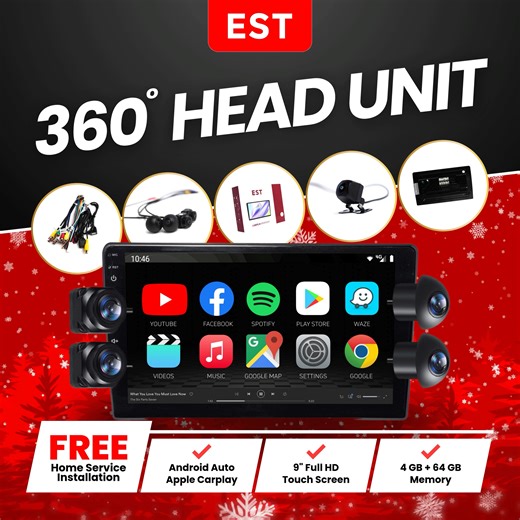 Upgrade your drive with the EST Android Head Unit! 🗺️ Enjoy music, navigation, hands-free calls, and your favorite apps, all through a 9" touch screen display. Having a full-featured smartphone built right into your dashboard for a smarter, safer drive! ☑️ IPS Screen Display ☑️ Split Screen ☑️ Wifi / Hotspot ☑️ Mirror Link ☑️ Equalizer ☑️ QLED Screen ☑️ Bluetooth ☑️ Spotify, Netflix, Waze ☑️ Play Store 𝗬𝗼𝘂𝗿 #𝟭 𝗗𝗮𝘀𝗵𝗖𝗮𝗺 𝗕𝗿𝗮𝗻𝗱 𝗶𝗻 𝘁𝗵𝗲 𝗣𝗵𝗶𝗹𝗶𝗽𝗽𝗶𝗻𝗲𝘀! 🚗 🛞 7 Years in t