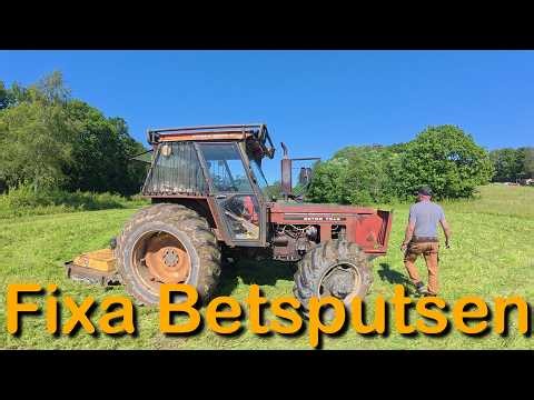 Fixa kraft axeln på betesputsen till traktorn Zetor 7045