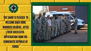 #JointOperationsDivision WATCH || The SA National Defence Force is pleased to welcome back home wounded soldiers, after their successful repatriation from the Democratic Republic of Congo. Upon arrival, the members were debriefed by the Director Peace Support Operations, Brigadier General N.E. Singo and then categorised into three respective priority areas of care. It gives us pride, as members of the SA National Defence Force, to have our heroes, who have sacrificed so much in pursuit of a stab