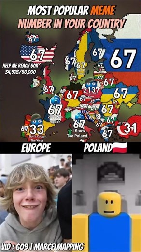 Most Popular Meme In Your Country🤣 #mapping #map #shorts #popular #fyp