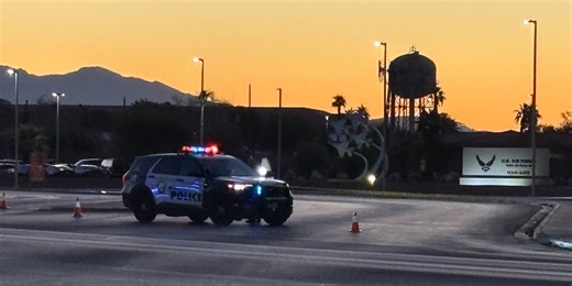 Gates reopened after man shot by security outside gate of Nellis Air Force Base