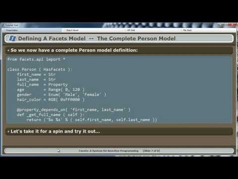 Defining a Facets Model