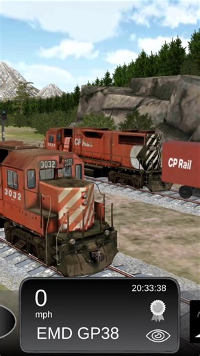 Crossing EMD GP38 Locomotive engine 🚂 #shorts #viral #train #games #locomotive